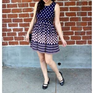 Maison Jules Polka Dot Dress, Franco size Small